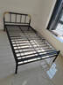 天坛家具铁艺床经典单双人钢木铁床现代环保简约小户型黑白色铁艺婚床 铁艺床（黑色）（不含床垫） 1.2*2.0m 实拍图