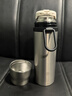 京东京造保温杯 男士女户外大容量闷茶焖泡水杯子 316不锈钢金属灰500ml 实拍图