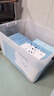 禧天龙塑料衣物收纳箱杂物整理箱110L 透明色  2个装 带轮 实拍图