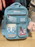 史努比（SNOOPY）小学生书包轻便儿童护脊减负双肩包痛包 一到三年级 浅蓝小号 实拍图