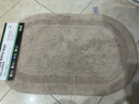 向往纯棉浴室吸水地垫轻奢高级卫生间门口脚垫加厚酒店地巾家用防滑垫 【双相椭圆】-杏驼（双面加厚） 50*80CM 实拍图