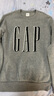 盖璞（GAP）男女装春款印花logo抓绒圆领卫衣合身上衣美版 灰色 645634 XS 美码 S亚洲码175/88A 实拍图
