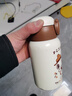 史努比（SNOOPY）儿童保温杯吸管倒水两用学生水杯316不锈钢带杯套水壶杯子500ML咖 实拍图