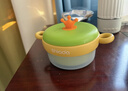 新安代儿童餐具辅食碗婴儿宝宝注水保温碗 可拆卸316多功能研磨碗 云绿 实拍图