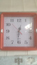 时钟表客厅家用挂钟墙上装饰儿童房卧室长方形石英钟时尚简约挂表 红色+5号电池 实拍图