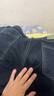 罗蒙牛仔裤男士直筒宽松长裤新款秋季弹力休闲裤子男ZH7620雾霾蓝32 实拍图