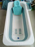 日本川奈Kawana泡澡桶全自动加热大人折叠沐浴缸家用加厚洗澡浴盆 1500W加热熏蒸款+1.46米蓝+保温盖+靠垫 实拍图