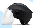 Andes HELMET3c认证电动摩托车头盔男四季女士夏季头盔安全帽四季通用夏天半盔 哑黑【3C款无镜】+赠透明长镜 均码 实拍图