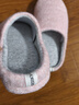 内泊（NEIBO）【超舒服】乳胶棉拖鞋女冬季天室内家居防滑防臭橡胶软底羊毛粉36 实拍图