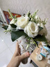 立始新婚领证手捧花新娘结婚高级感仿真干花球婚纱照婚礼当天永生花 森系小玫瑰白色手柄 22*26cm 实拍图