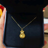 中国黄金（CHINA GOLD）福袋黄金项链女足金吊坠新年情人节礼物送女朋友老婆 （金重约1g）赠银链 实拍图