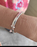 唯一（Winy）银手镯足银9999实心镯子女款老人长辈纯银饰品新年送妈妈生日礼物 实拍图