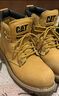 卡特（CAT）卡特经典大黄靴马丁靴男士牛皮钢头防撞固特异耐磨高帮鞋P89162 黄色 42 实拍图