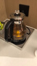 煮茶器养生壶喷淋式煮茶壶烧水壶电热水壶蒸茶壶 蒸茶器 泡茶壶围炉煮茶 1L煮茶器【防干烧保护】 【加厚高硼硅玻璃】 实拍图