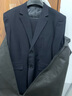 阿悠胖大码西服套装男商务结婚伴郎西装礼服 藏青西服西裤 XL/180 实拍图