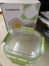 乐扣乐扣（LOCK&LOCK）厨房玻璃饭盒套装耐冷耐热玻璃便当盒2件套绿色(300ML*2) 实拍图