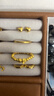周六福简约足金999黄金耳圈耳环女生日礼物计价AA090923 一对 约1.18g 实拍图