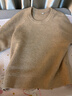 优衣库童装男童女童souffle yarn舒芙蕾针织衫长袖毛衣478142 32 深米色 150 实拍图