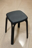 华恺之星 凳子椅子家用简约铁艺餐椅加厚塑料座面凳板凳高凳方凳子YK011黑 实拍图