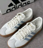adidas「T头鞋」VL COURT 2.0复古休闲板鞋德训鞋阿迪达斯轻运动   汉玉白/蓝色/金色(推荐女生选小半码)   38 实拍图
