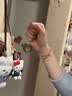 QMXD仿沙金手镯女古法实心素圈结婚镯子久不掉色新年元旦节礼物送女友 两件套+传承礼盒 实拍图