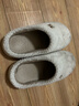 京东京造【厚底防滑】棉拖鞋女冬季拖鞋室内居家毛拖保暖半包冬日白38-39 实拍图