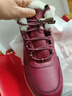 足力健老人鞋雪地靴加厚棉鞋羊毛鞋2296303D 女/雅致红 38 实拍图