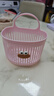 可爱壁挂式收纳篮多功能厨房浴室小挂篮免打孔挂墙首饰盒小号 粉色大嘴挂壁收纳盒 实拍图