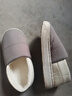 棉拖鞋包头拖秋冬款保暖舒适毛绒厚底宿舍学生室内家居 灰色款 （适合42-43脚穿） 实拍图