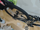 EG7山地自行车成人学生变速越野单车双减震赛车26寸青少年男女 辐条【加厚防滑轮-更安全】黑白 26寸21速【适合：160-180CM】 实拍图