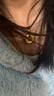 中国黄金（CHINA GOLD）黄金项链女足金平安扣吊坠黑绳生日妇女节38女神节礼物送女友老婆 【京速达】平安扣项链约2.5g*黑绳款 晒单实拍图