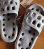 乐拖浴室速干凉拖鞋男夏镂空漏水厚底洗澡情侣居家拖鞋  浅咖40-41 实拍图