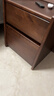 京东京造实木床头柜 天然橡胶木|大容量2抽 卧室收纳柜储物柜 黑胡桃 实拍图
