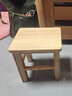 小匠材实木凳子家用客厅矮凳孩子矮款茶几方凳结实小板凳方27*23*27 实拍图