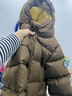 保姆鹅  【风墙】儿童羽绒服宝宝中长款护脸加厚外套保暖童装[NG2664] 可可 120 实拍图