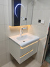 京舰新款肤感一体盆洗脸盆柜卫浴室柜组合柜洗脸面盆洗手面盆洗漱台池 70月亮镜柜+新款肤感盆 实拍图