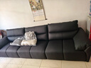 林氏家居真皮沙发客厅轻奢高级感2025新款钢琴键沙发头层牛皮家具PS060 3.37m|黑茶色|加厚头层牛皮 实拍图