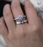 京霁 结婚戒指婚戒对戒仿真假戒指婚礼道具钻石戒指开口可调节求婚戒 星织仿真钻戒一对【2个单戒盒】 实拍图