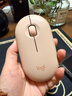 罗技（Logitech）时尚系列 PEBBLE鼠标 无线蓝牙鼠标 办公静音鼠标 女性鼠标对称鼠标 鹅卵石造型 玫瑰粉 实拍图