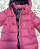 保姆鹅  【风墙】儿童羽绒服宝宝中长款护脸加厚外套保暖童装[NG2664] 石榴粉 140 实拍图