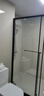 箭牌（ARROW）淋浴房玻璃隔断干湿分离浴屏浴房家用简易一字型卫生间浴室极窄 【黑/灰】1.5-1.59双阻尼缓冲【极窄不锈钢】 实拍图