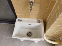 MYRTO拖把池陶瓷拖布槽池台控高脚盆大号阳台卫生间洗墩布池卫浴 40*30*38CM台控 实拍图