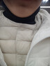 鸭鸭（YAYA）佟丽娅同款轻薄羽绒服女新款冬季短款圆领内胆修身时尚薄外套男 米白色【女款无领】 M 【建议90-100斤】 实拍图