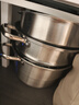 炊大皇304不锈钢三层蒸锅家用复合底汤锅蒸馒头包子可视可立高拱盖26cm 实拍图