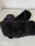 法式高档仿狐狸毛围巾女冬季围脖女士毛领护颈加厚毛绒脖套披肩 黑色 100CM 实拍图