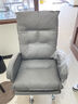 英斯迪尔（INSDEA）家用老板椅舒适久坐办公椅电脑椅可躺靠背椅书房书桌商务沙发座椅 灰色-纳米皮【高弹海绵】 钢制脚 实拍图