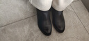 蜘蛛王女鞋妈妈棉鞋女2025冬季保暖加绒短靴中老年棉鞋皮鞋女 黑色 40 实拍图