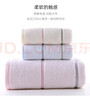 金号毛巾浴巾套装 A类纯棉100%全棉素色条纹 1条浴巾+2条毛巾 实拍图