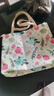 大容量单肩休闲包女2024新款ins帆布包托特上课手提包上班通勤包 花开富贵 粉色 大号升级+内衬 实拍图