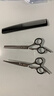 启漫理发剪刀美发剪发剪刀打薄牙剪 平剪 理发神器碎发剪刘海 专业成人儿童剪头发剪刀套装 QM01A双剪 实拍图